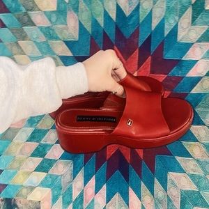 Red Clog Tommy Hilfger Sandals